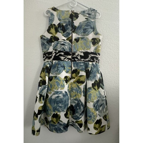 Ann Taylor Cocktail Mini Dress Womens Sz 14 White Floral Garden Party Fairy Chic - Picture 2 of 14